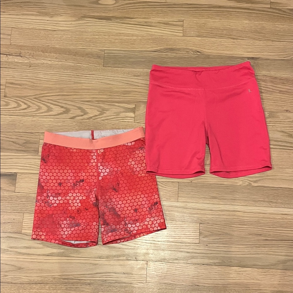 Pink Athletic Shorts/spandex Set